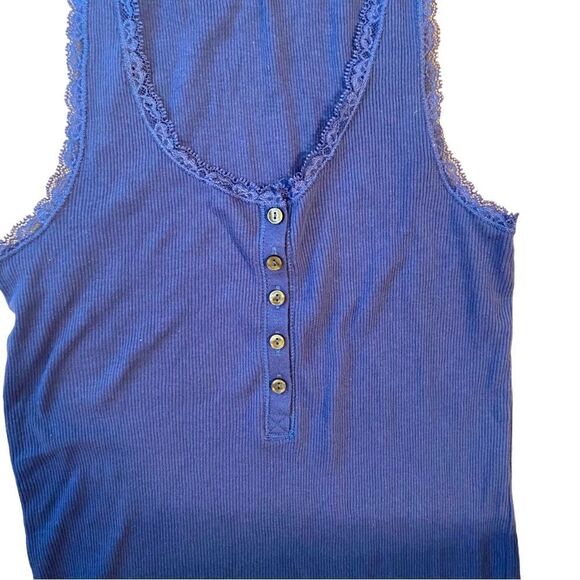 Victoria’s Secret Vintage Cotton & Lace Sleep Tank Sz M - Picture 4 of 5